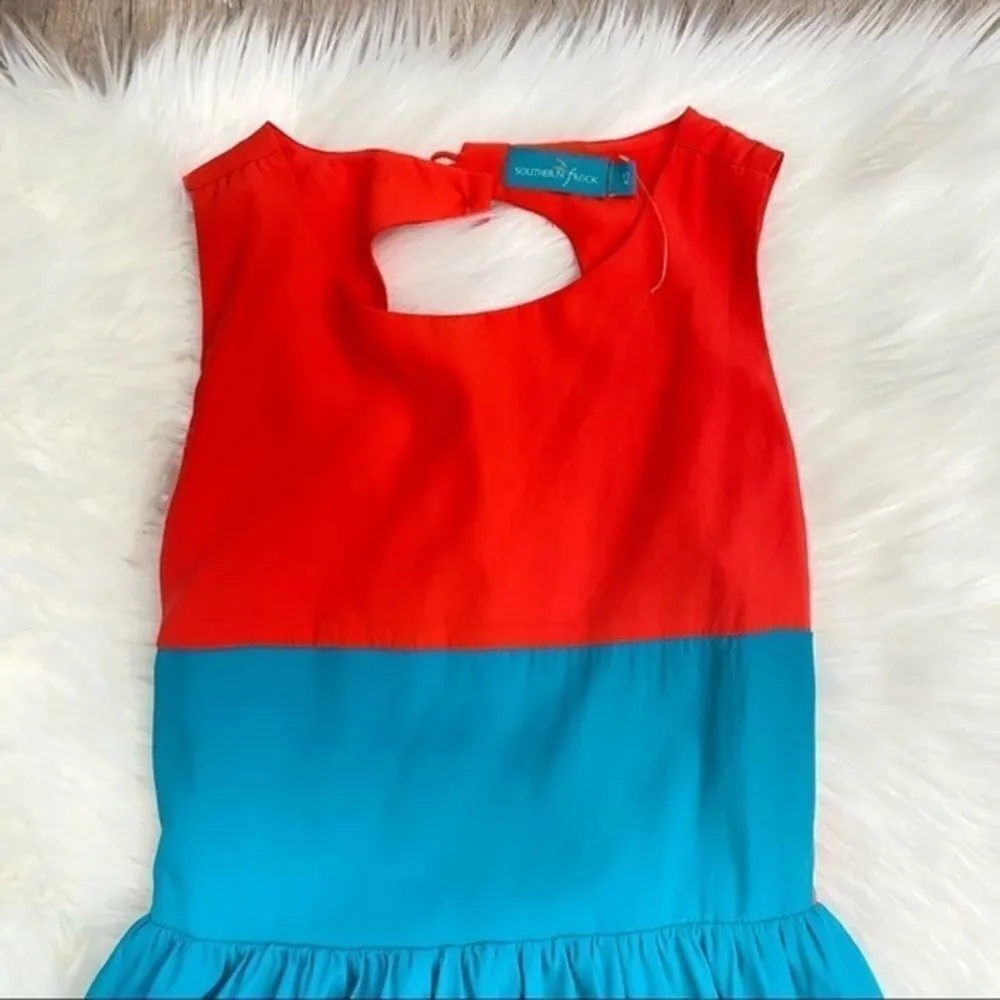 Southern Frock High Lo Colorblock‎ cut out back Maxi Dress Size XS sleeveless - Image 7