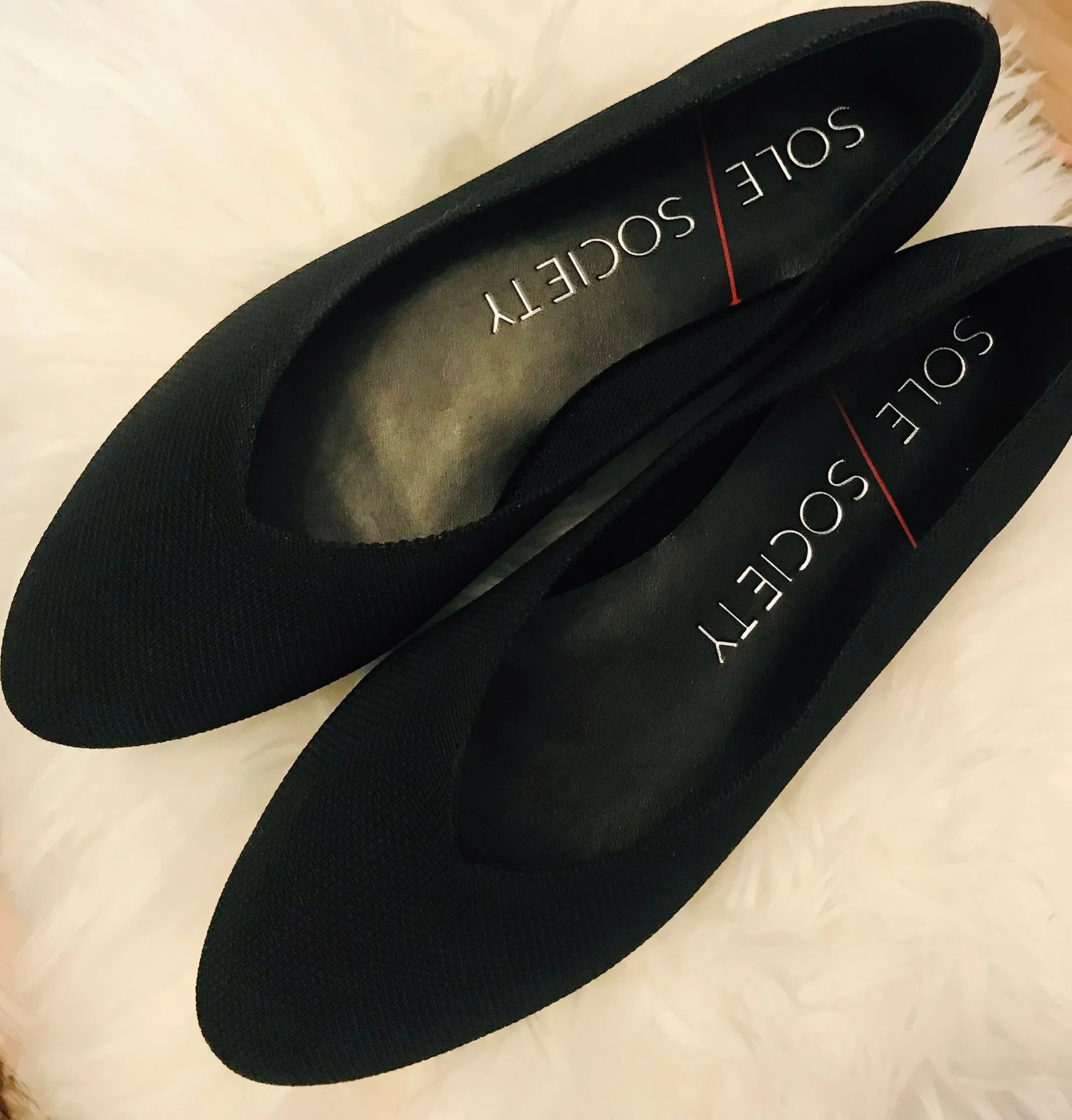 Black Flats Knit Stretch Sz 6.5 - Image 6