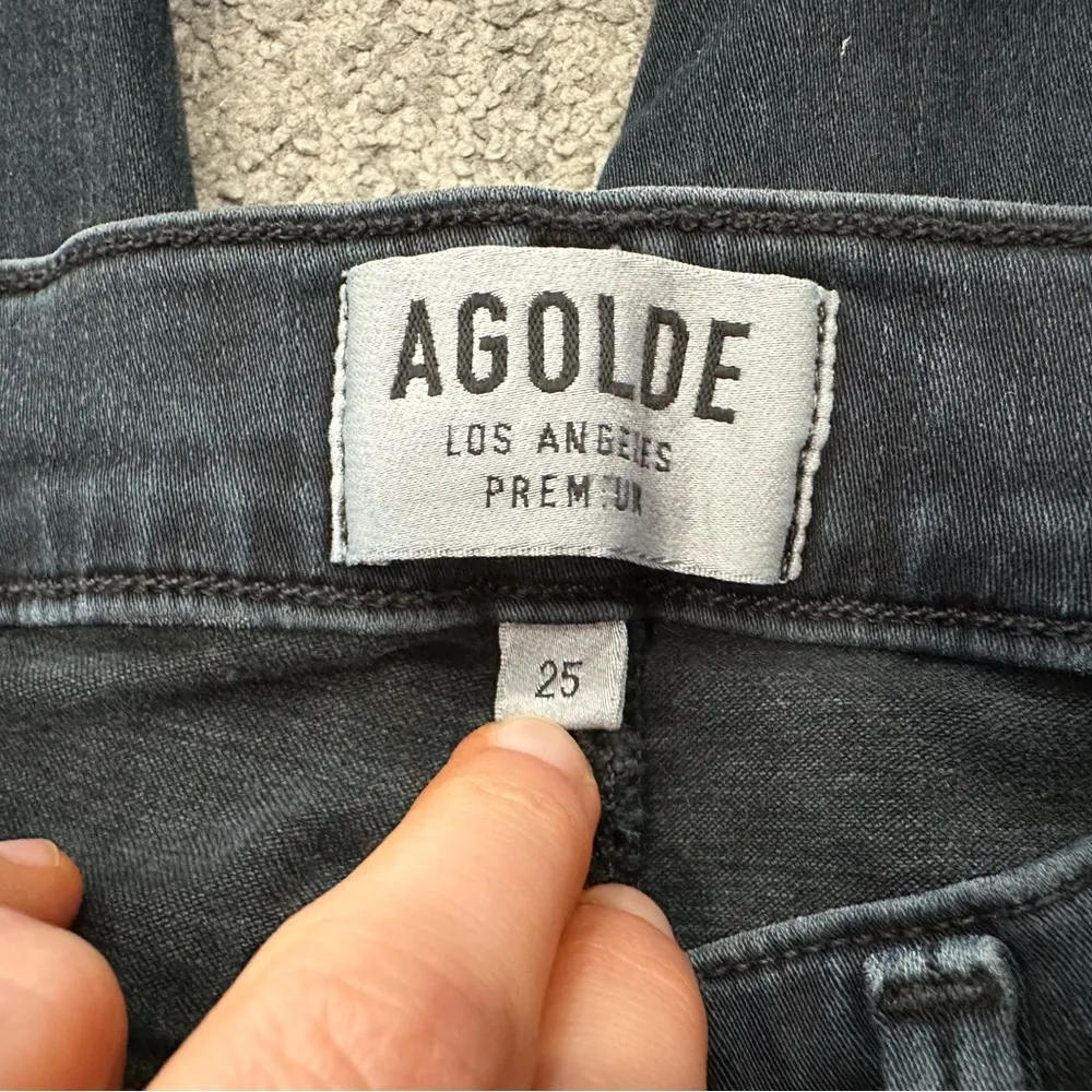 AGOLDE Sophie Hi Rise Skinny in Ruthless Black Size 25 - Image 4