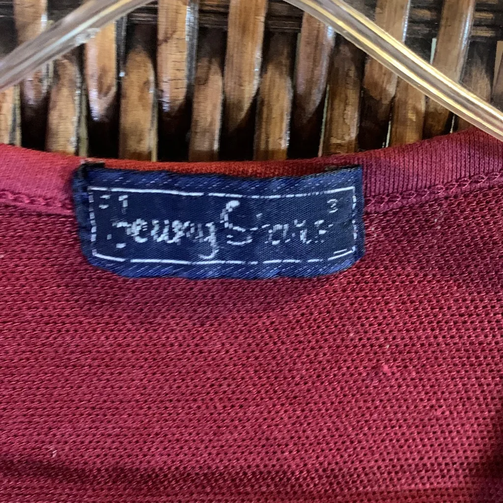 Vintage 80’s Eric Clapton Young Stars Burgundy Mesh Tank Top Size S/M Red Size M - Image 2