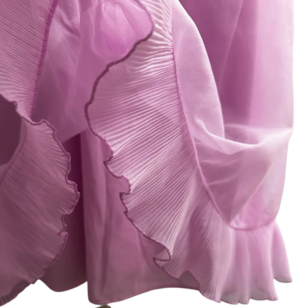 Evete Vintage Babydoll Camisole Dress Whimsy Cottage Fairy Coquette Size Small Pink - Image 6