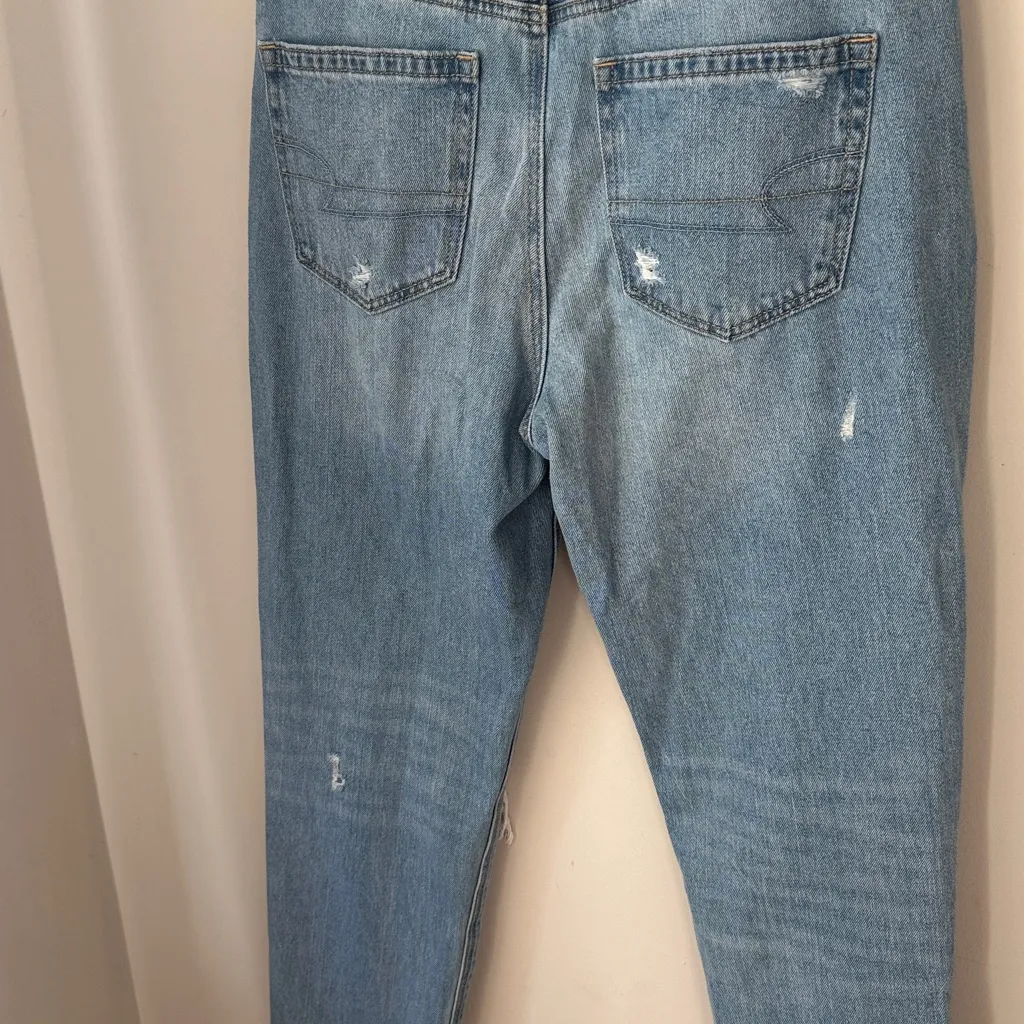 American Eagle AEO Distressed Light Wash Mom Jeans - Image 4