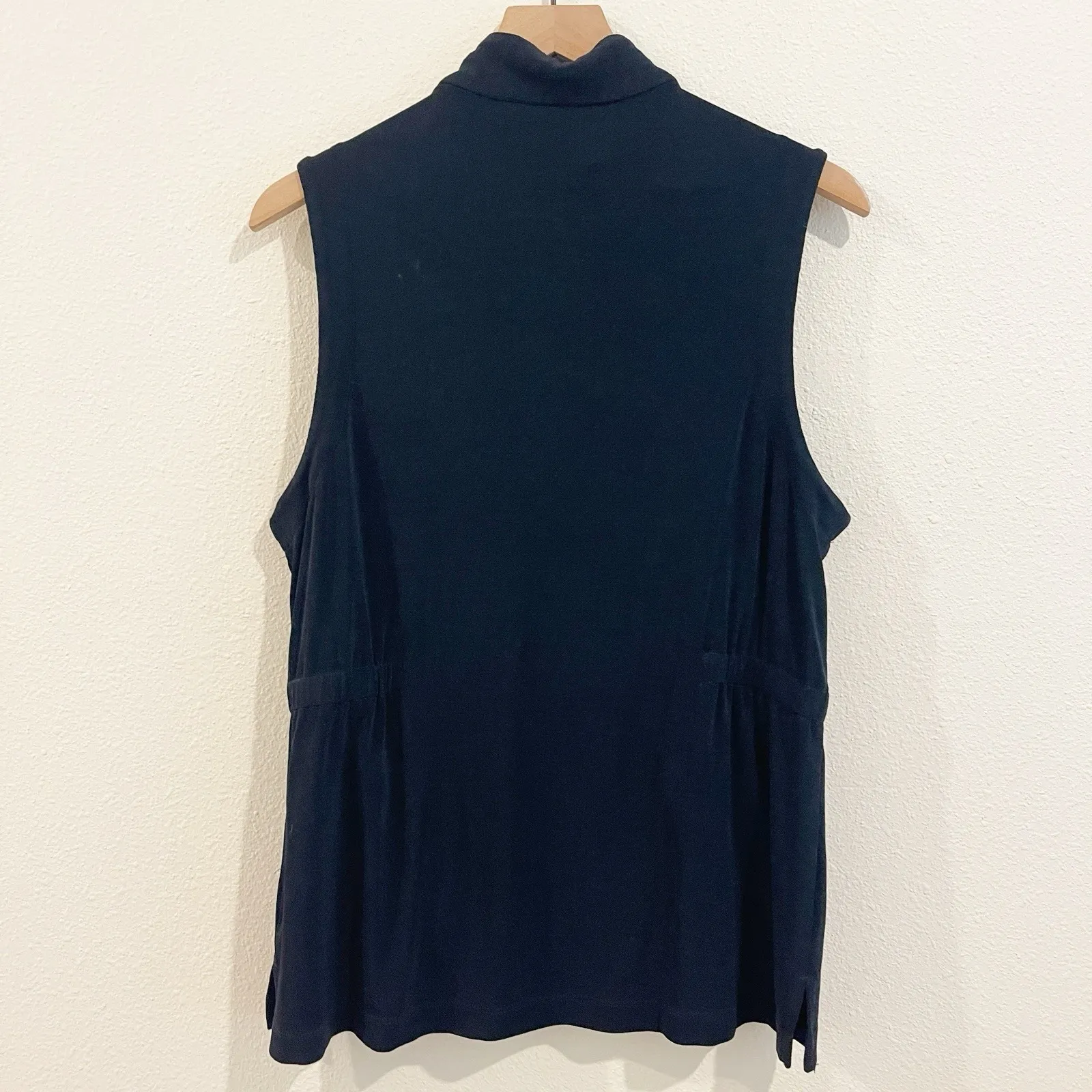 Chico's Travelers Womens Vest Crommet Blue Sz XXL Stretchy Comfort Coastal - Image 5