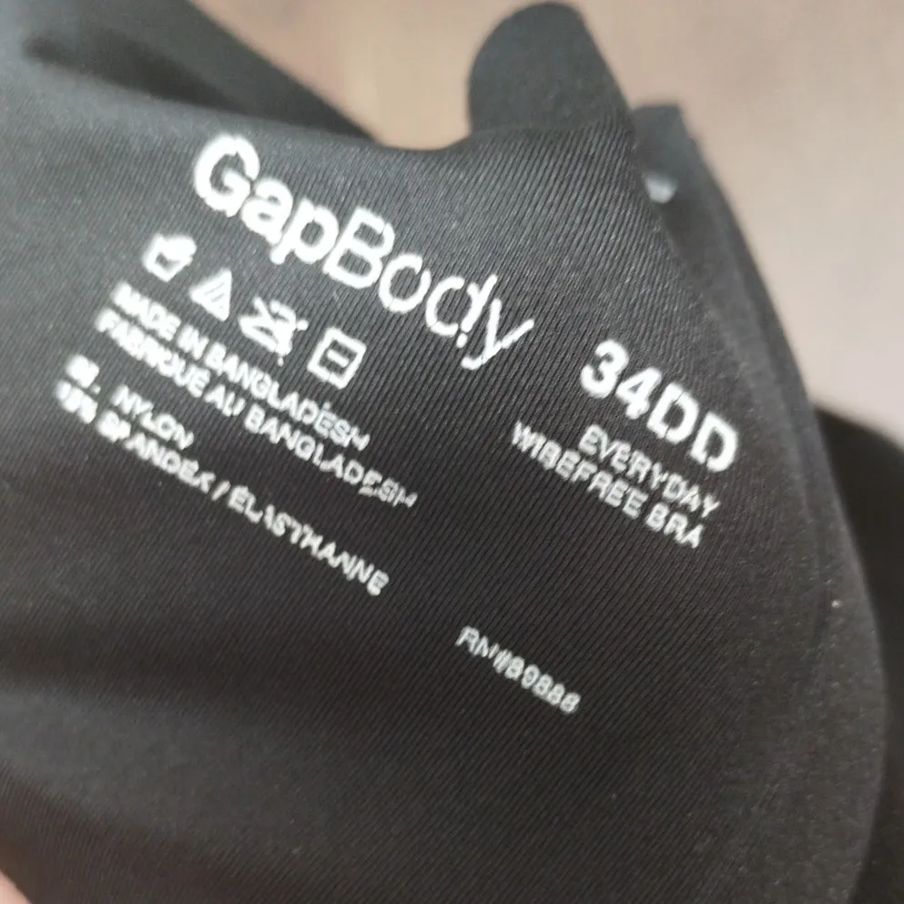 Gap Body NWT Size 34DD Black Everyday Essentials Wireless Wirefree Bra GPW00355 - Image 4