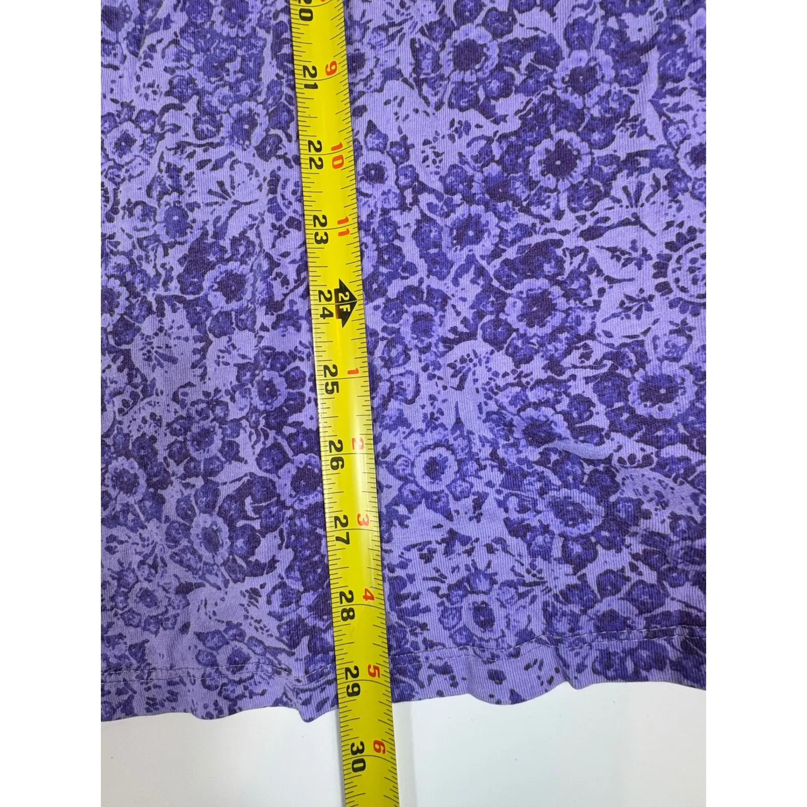 Woman Within 3X Purple Floral Print‎ Short Sleeve T-Shirt Plus Size Top - Image 4