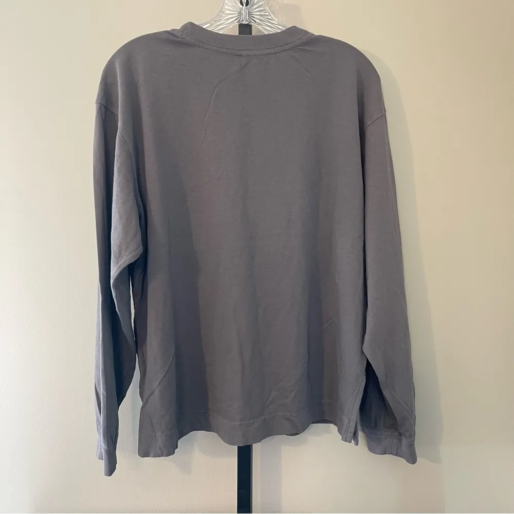 Free People Grey Long Sleeve Tee - Image 6