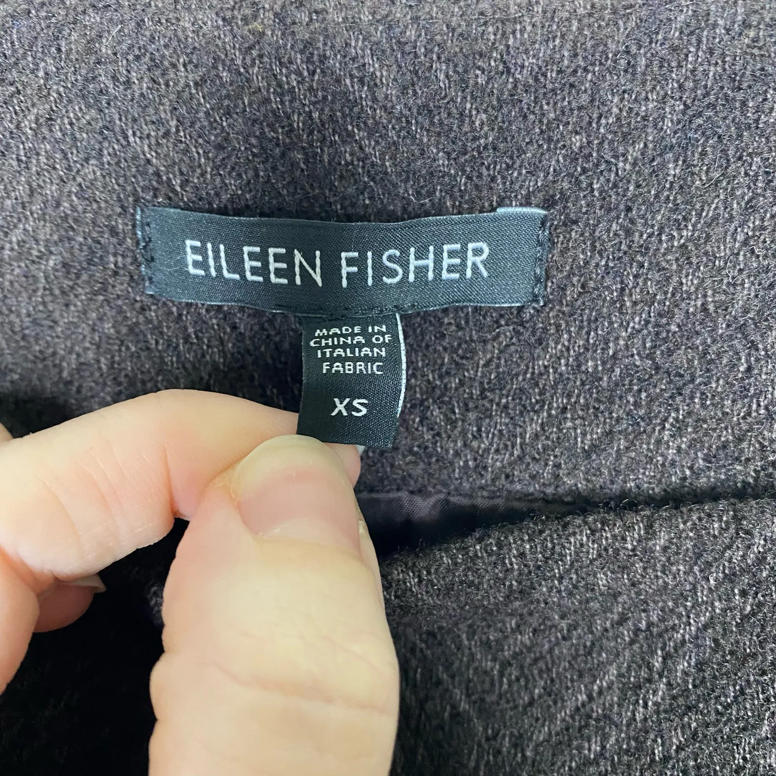 Eileen Fisher‎ Musel Herringbone Distorted Pleat Skirt XS Wool Blend Brown - Image 5