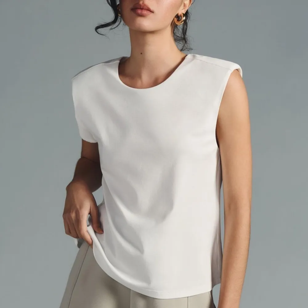 ANTHROPOLOGIE Structured Sleeveless White Top Size 3X NEW - Image 7