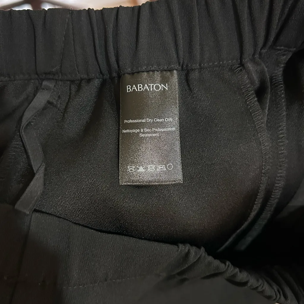 Aritzia Babaton Elegant Black Pocket Dress Pant Trousers w Jogger bottom M - Image 5