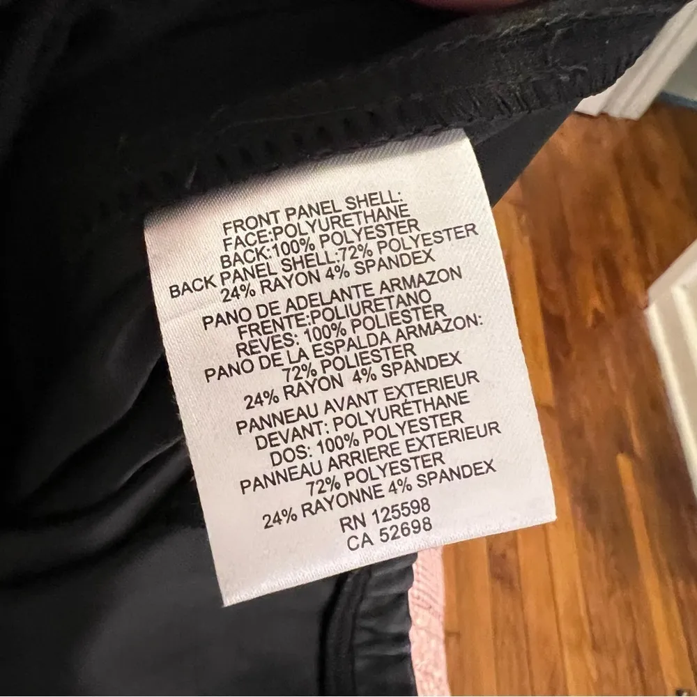 Ellen Tracy Faux Leather Mixed Media Leggings Black - Image 15