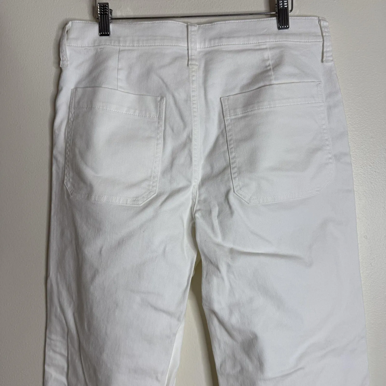 J.Crew Jeans Womens 30 White Full Length Slim Wide-Leg Premium Edition Denim - Image 10