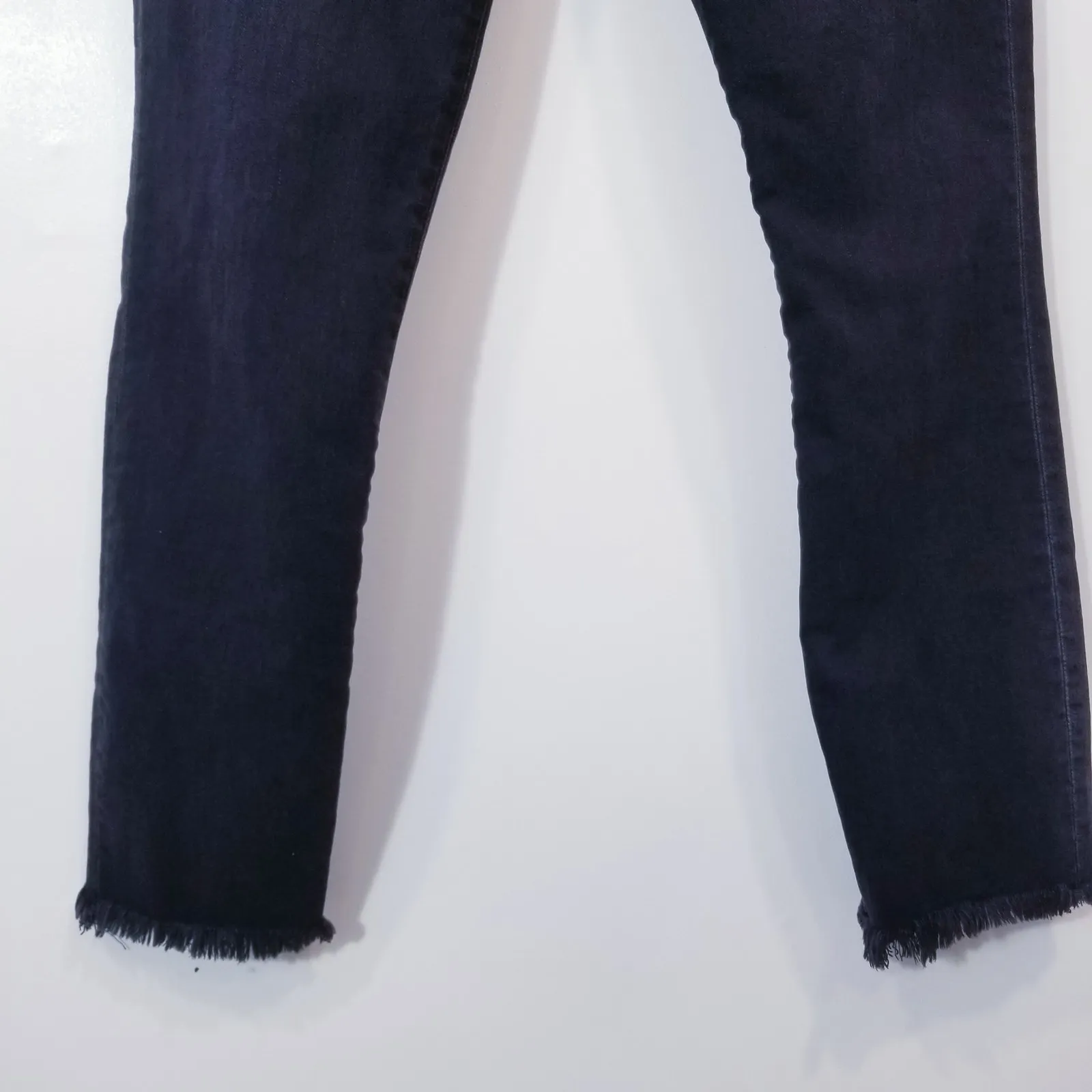 3x1 NYC Skinny Jeans Black High Rise Frayed Hem Denim - Image 9