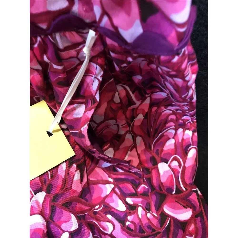 Kika Vargas x Target Skirt Womens Plus 28W/30W Pink Mum Floral Scalloped Hem Size XL - Image 2