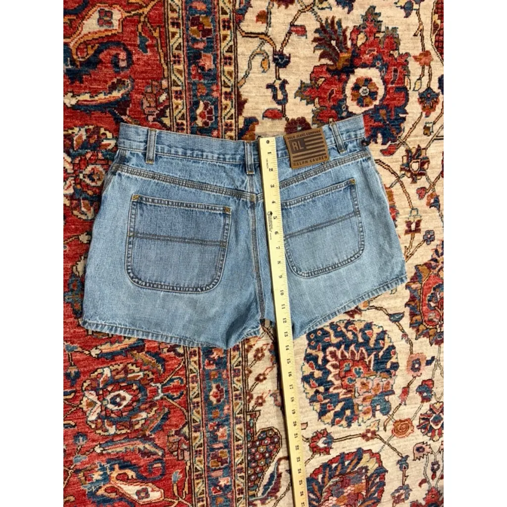 Polo Jeans Co Ralph Lauren Denim Shorts Women’s 10 High Rise Carpenter Pockets - Image 6