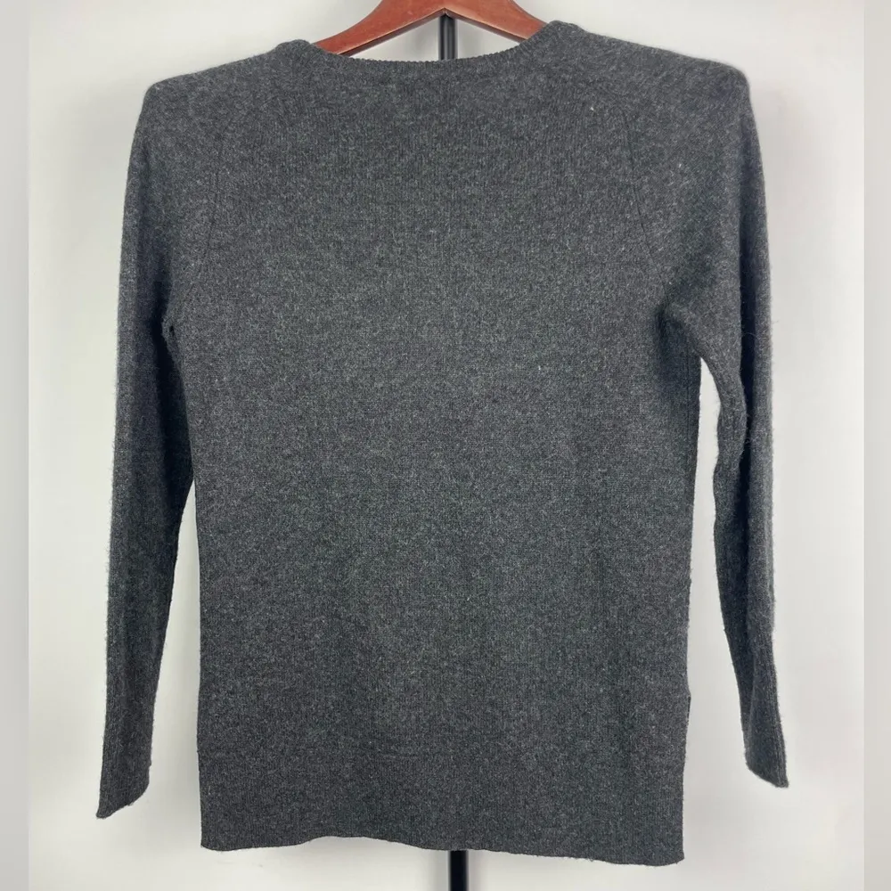 Halogen Gray 100% Cashmere Knit Long Sleeve‎ Pullover Sweater - Image 6