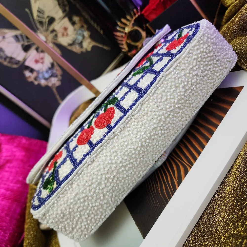 Viral Made In India Cherry Beaded Bag Blue - Image 5