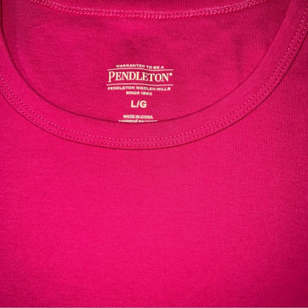 Pendleton Women’s Short Sleeve Pink Top Size Large - Image 6