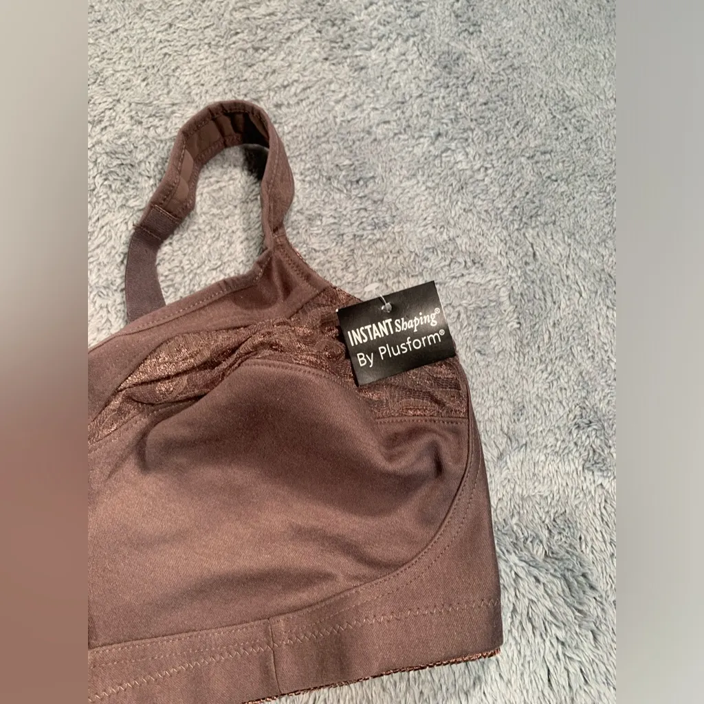 Plus form instant shaping bra 40DD mocha bra NWT Brown Size undefined - Image 3
