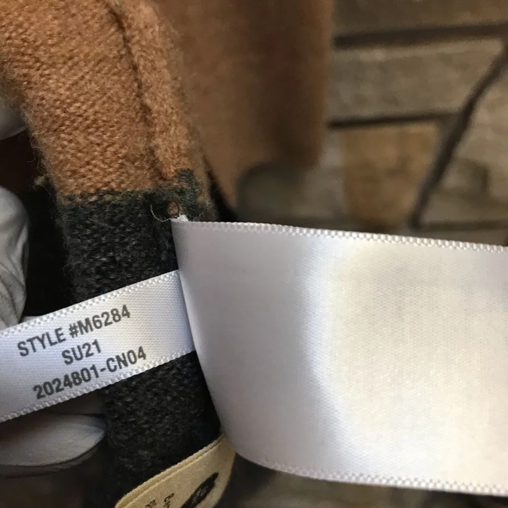 Madewell KENT COLORBLOCK CARDIGAN IN ANTIQUE CREAM Tan Medium Alpaca Wool - Image 7