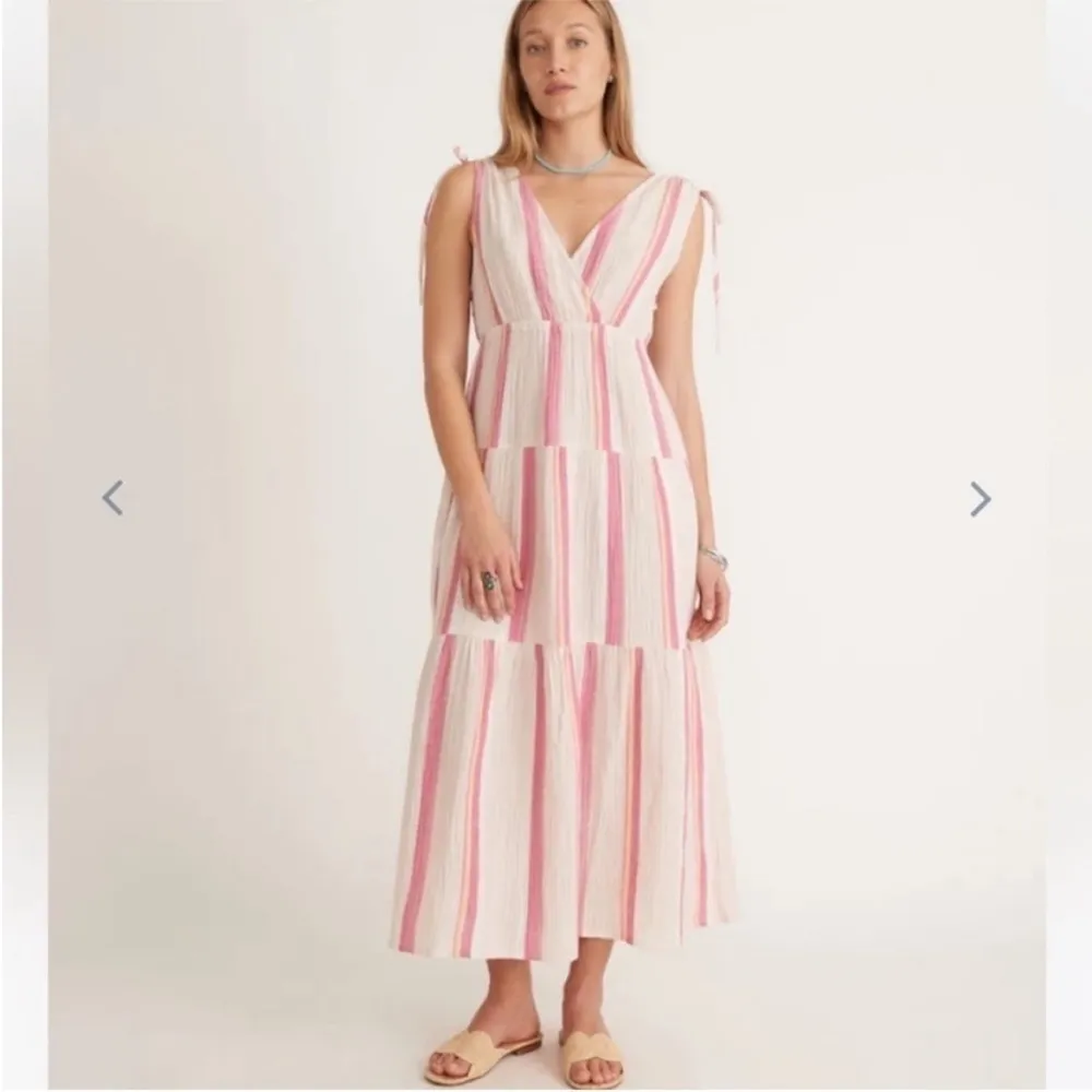 Marine Layer Sage Striped Dress in Size Small - Image 3