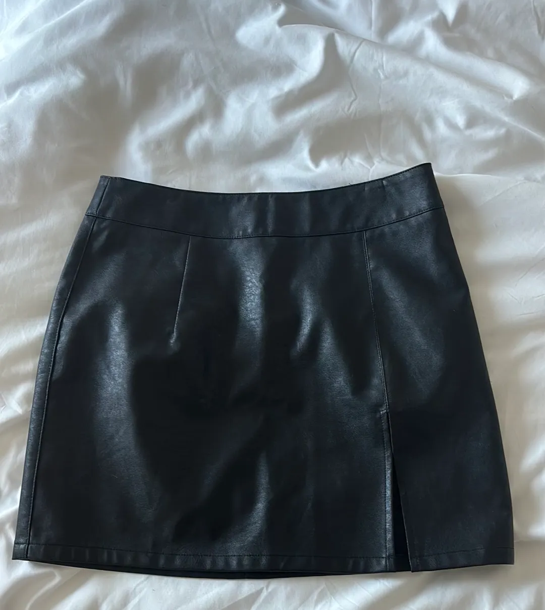 Leather Mini Skirt - Image 4