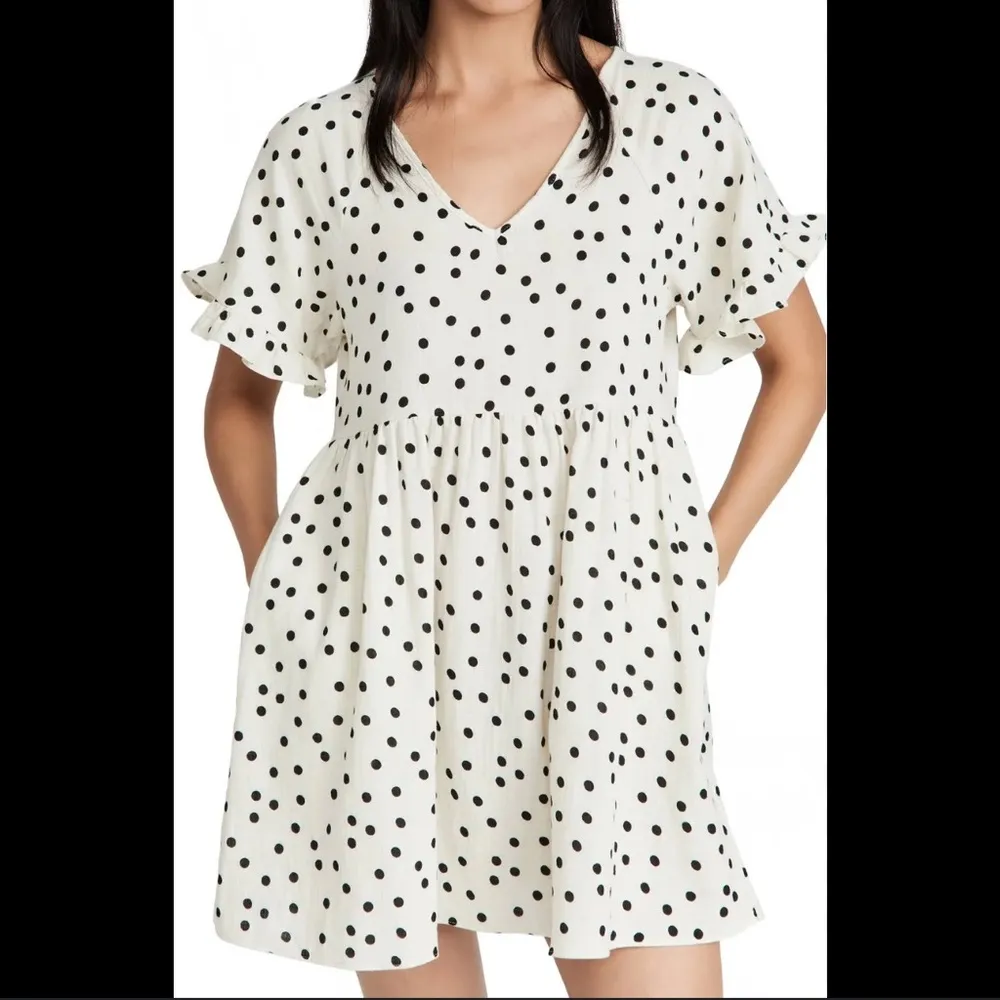 Madewell Lightspun Ruffle-Sleeve Babydoll Dress in
Dot Toss Women's Size… - Image 2