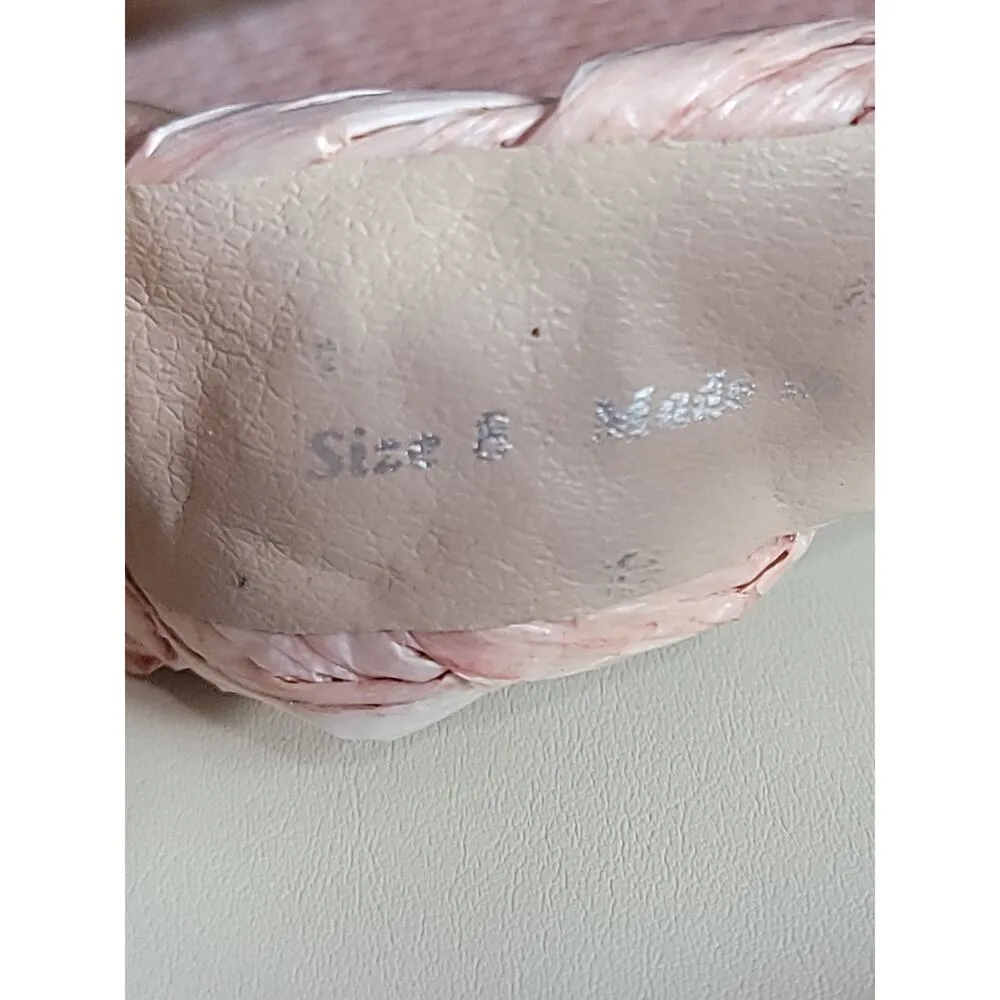 Dolce Vita Paily Women 8 Pink Raffia Braided Straps Party Preppy Strappy Sandals - Image 7