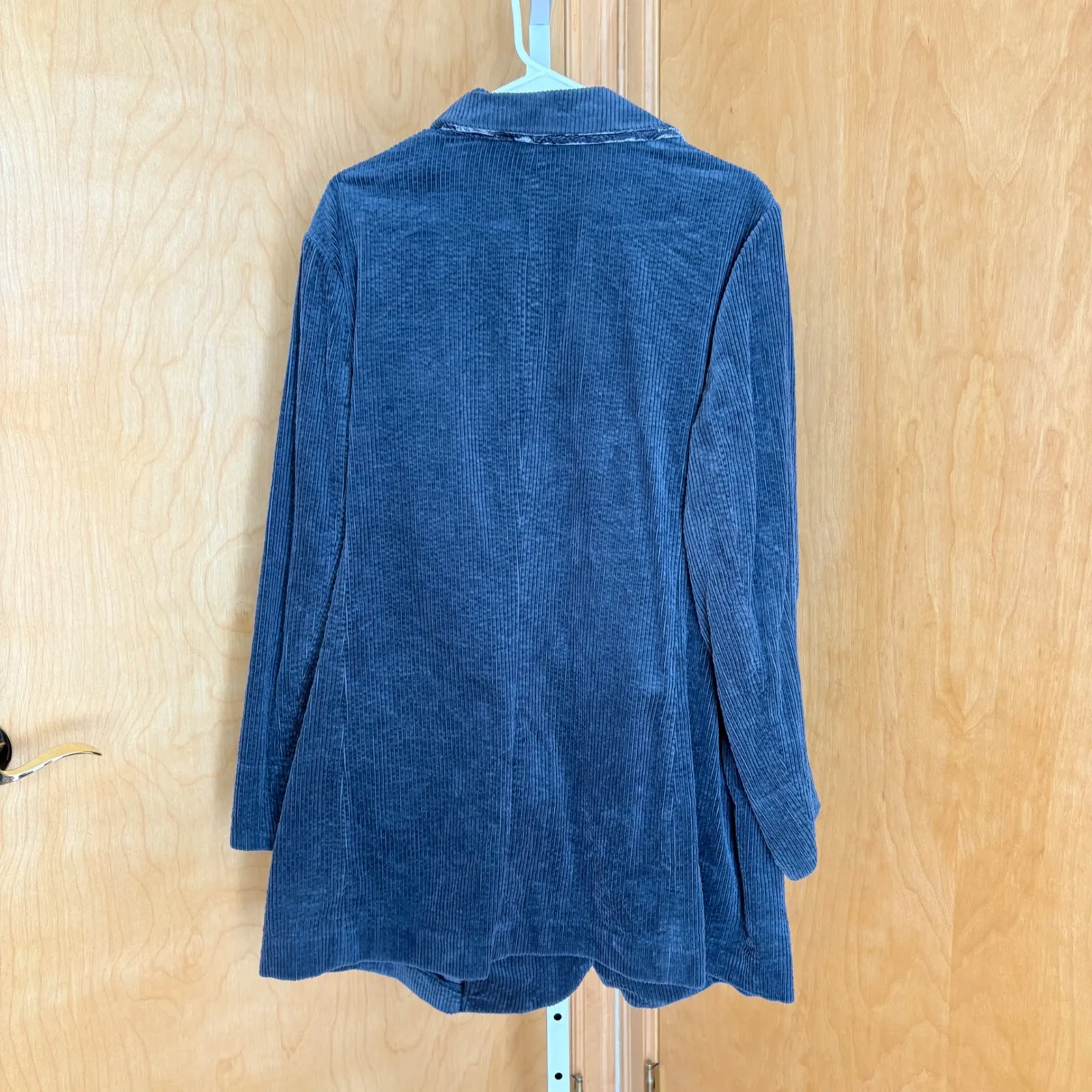 J Jill Corduroy Blazer Jacket Blue 2X Women Long Sleeve Button Front Pockets - Image 5