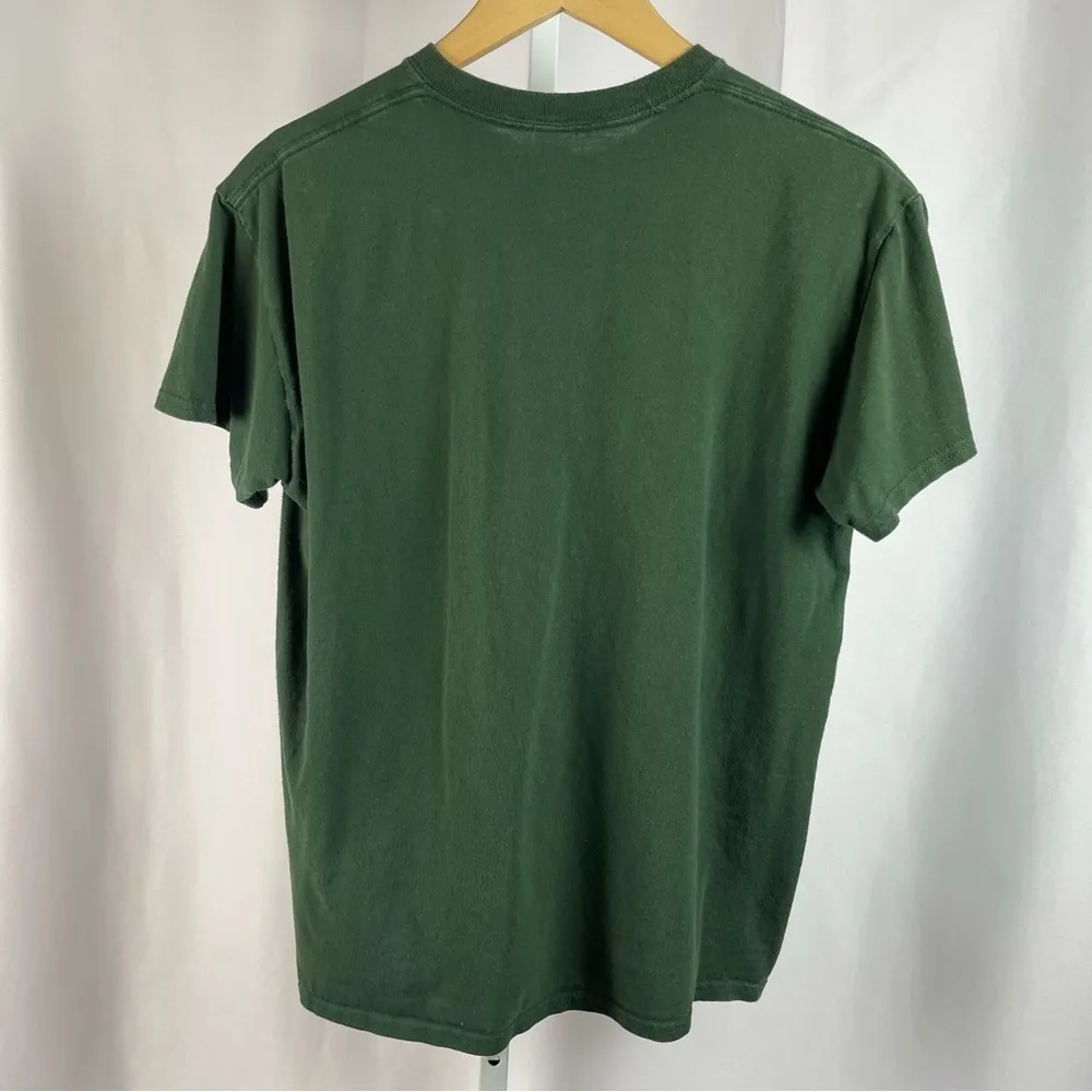 Gildan Heavy Cotton Medium Mountain Forest Green Graphic Tee Shirt Nature Hike - Image 2