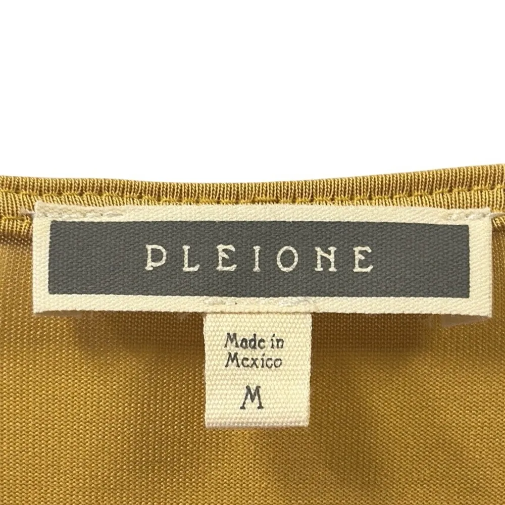 Pleione Mustard Wrap Criss Cross 3 Quarter Sleeve Modal Blend Top Womens Medium - Image 11