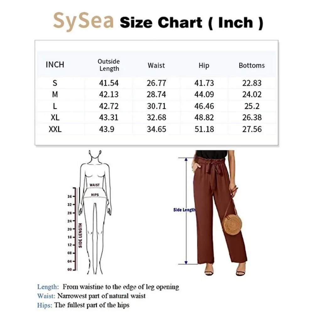 NEW High Waisted Palazzo Pants Belted Wide Leg Pockets S Pink - Image 6