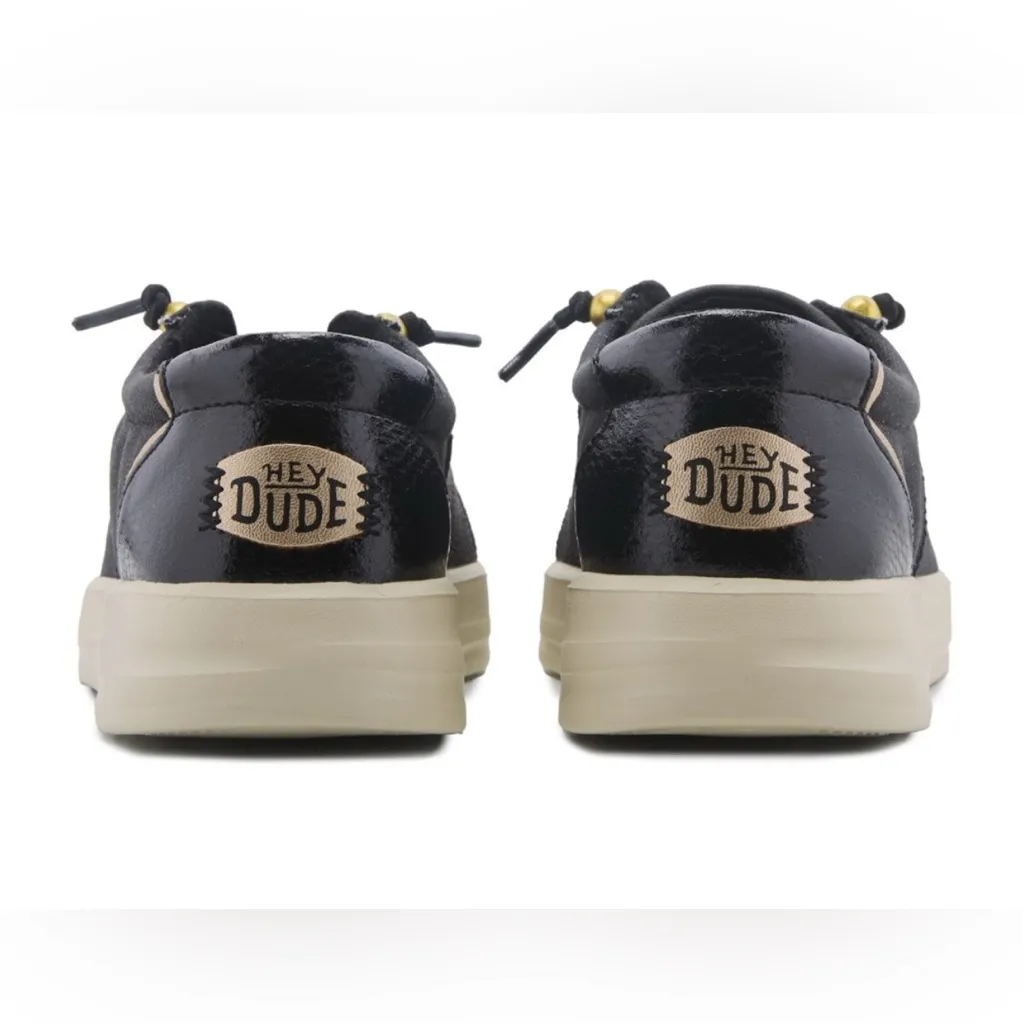 HEYDUDE Women's Karina Slip On Shoe SIZE 5 NEW black snake in color - Image 5