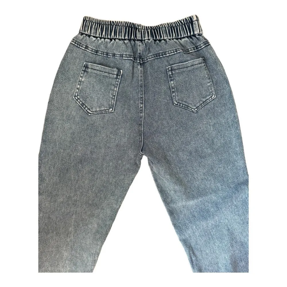 DTLS Blue jogger Jeans with elastic waistband and pockets size XS - Image 4