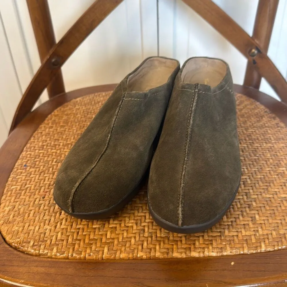 Thom Mcan green suede slip on clog size 10 Green - Image 6