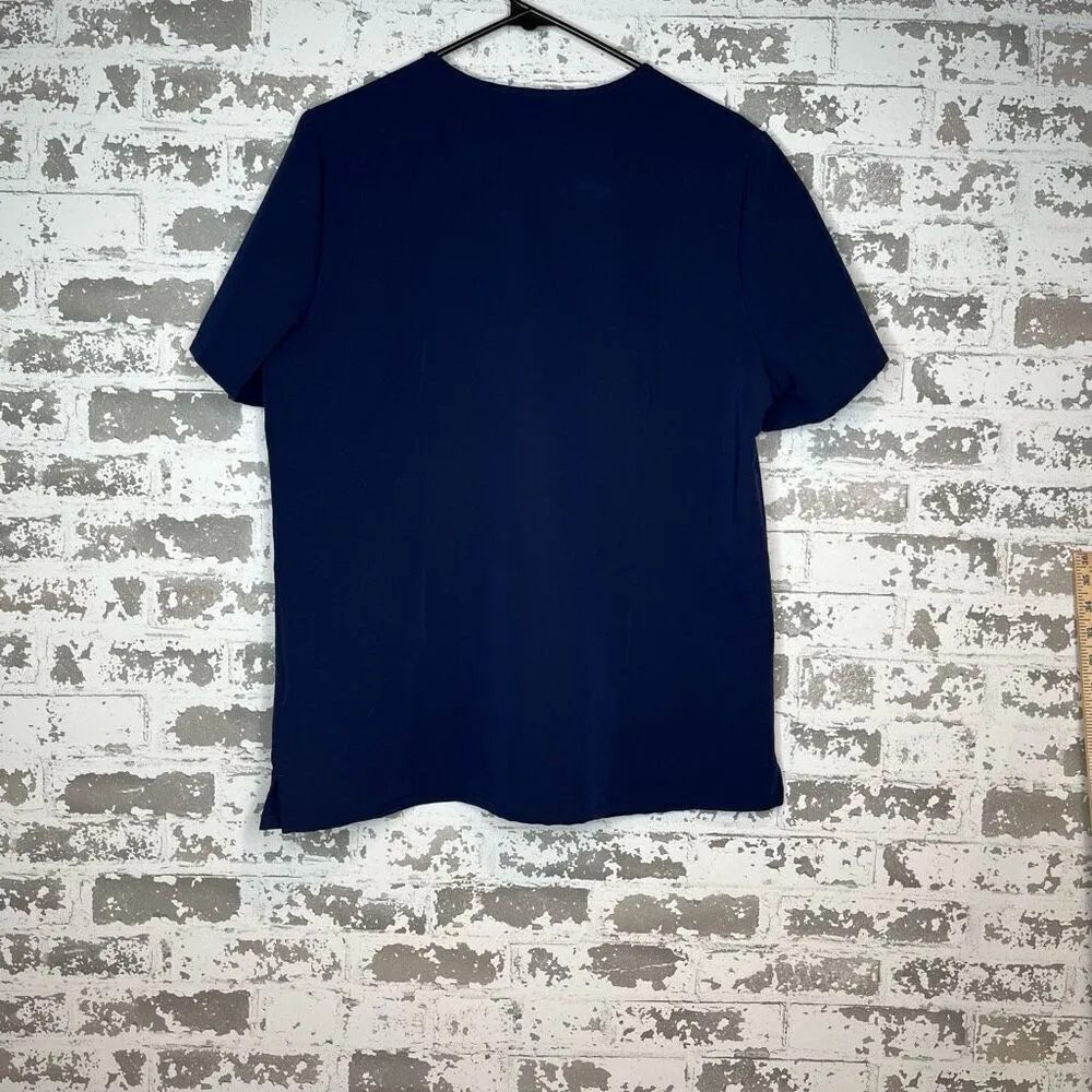 Figs | women navy blue scrub top - Image 9