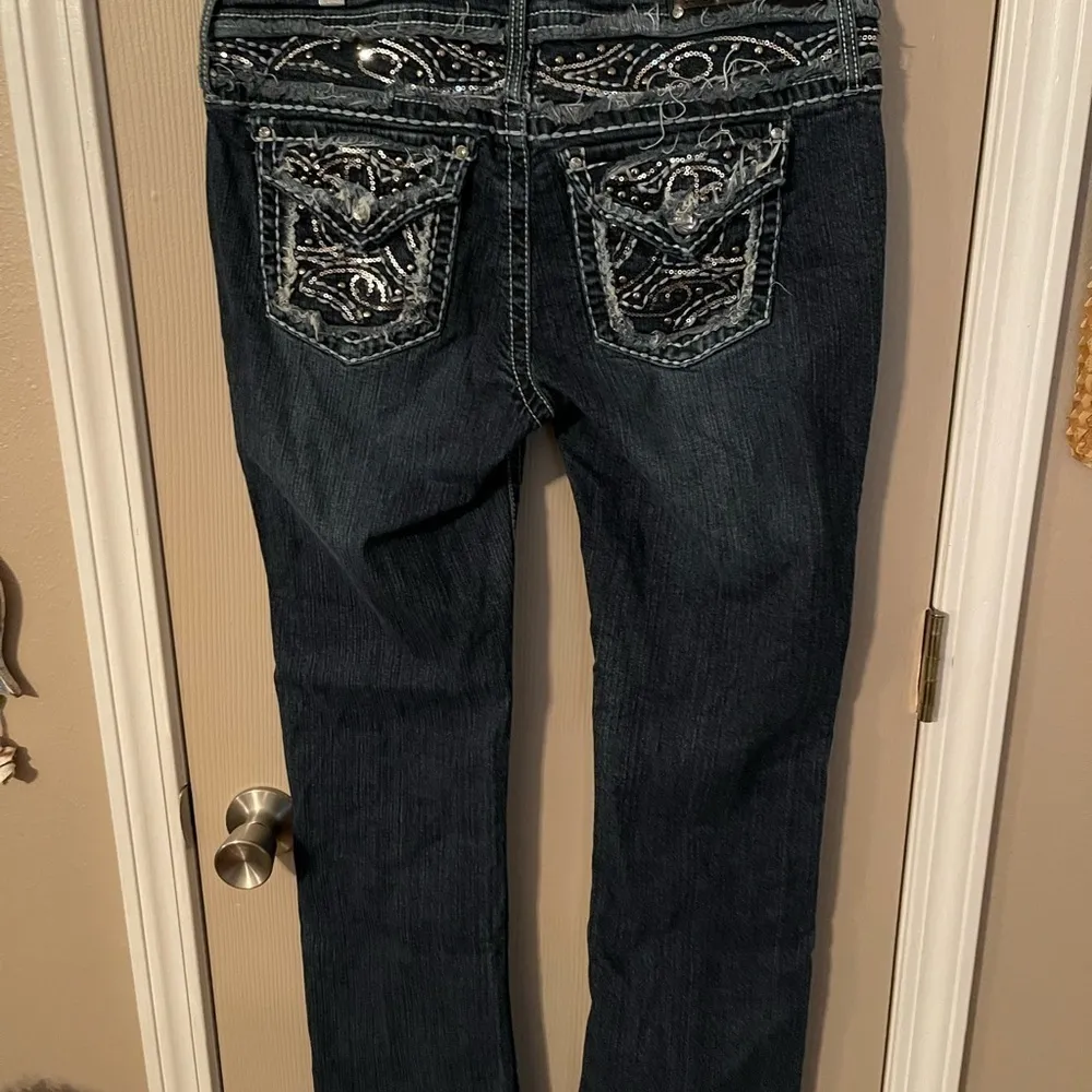 Premier Denim By Rue 21 Low Rise Flare Leg Sequin Pockets Jeans - Image 11