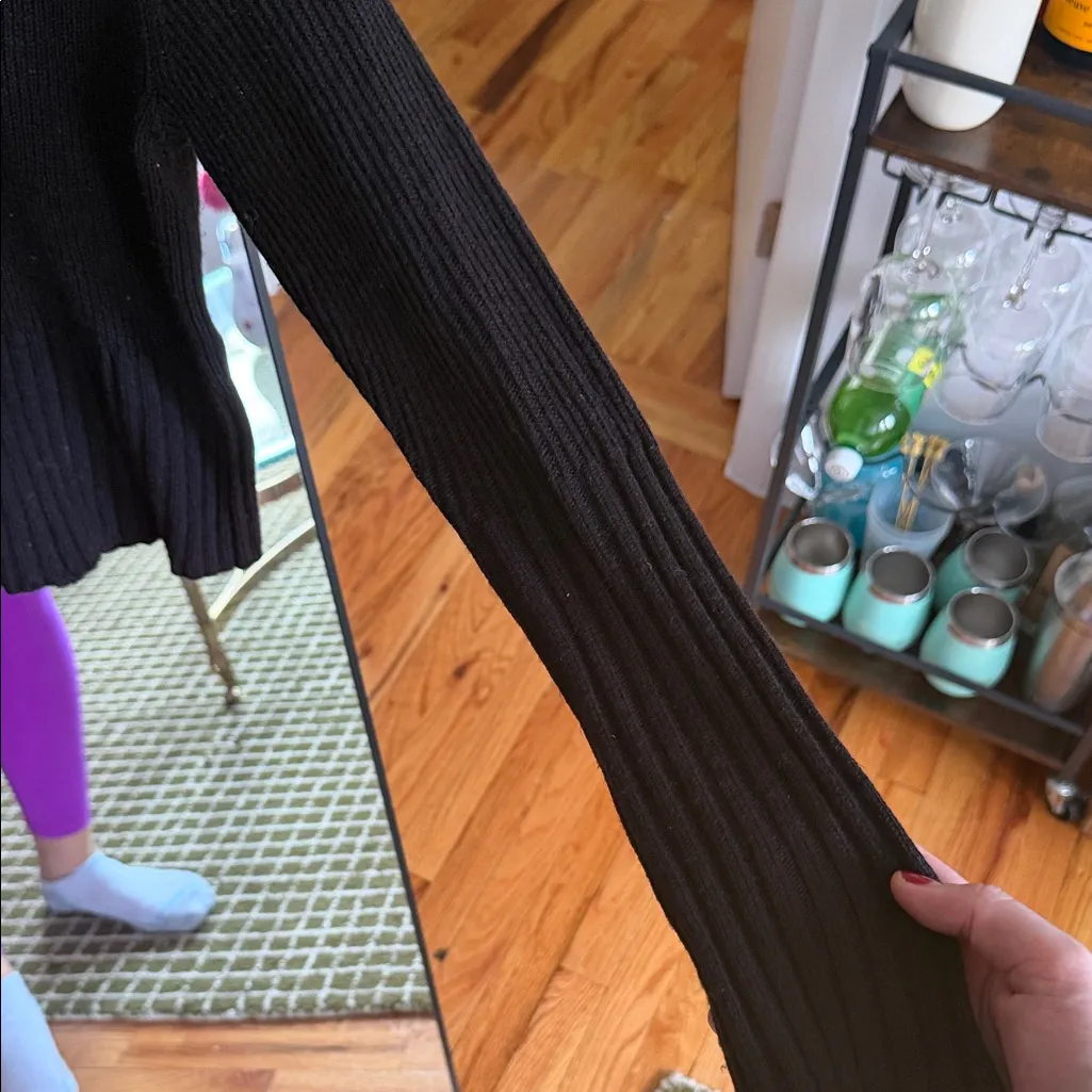 H&M Divided Black Hooded Zip-Up Sweater - Image 4