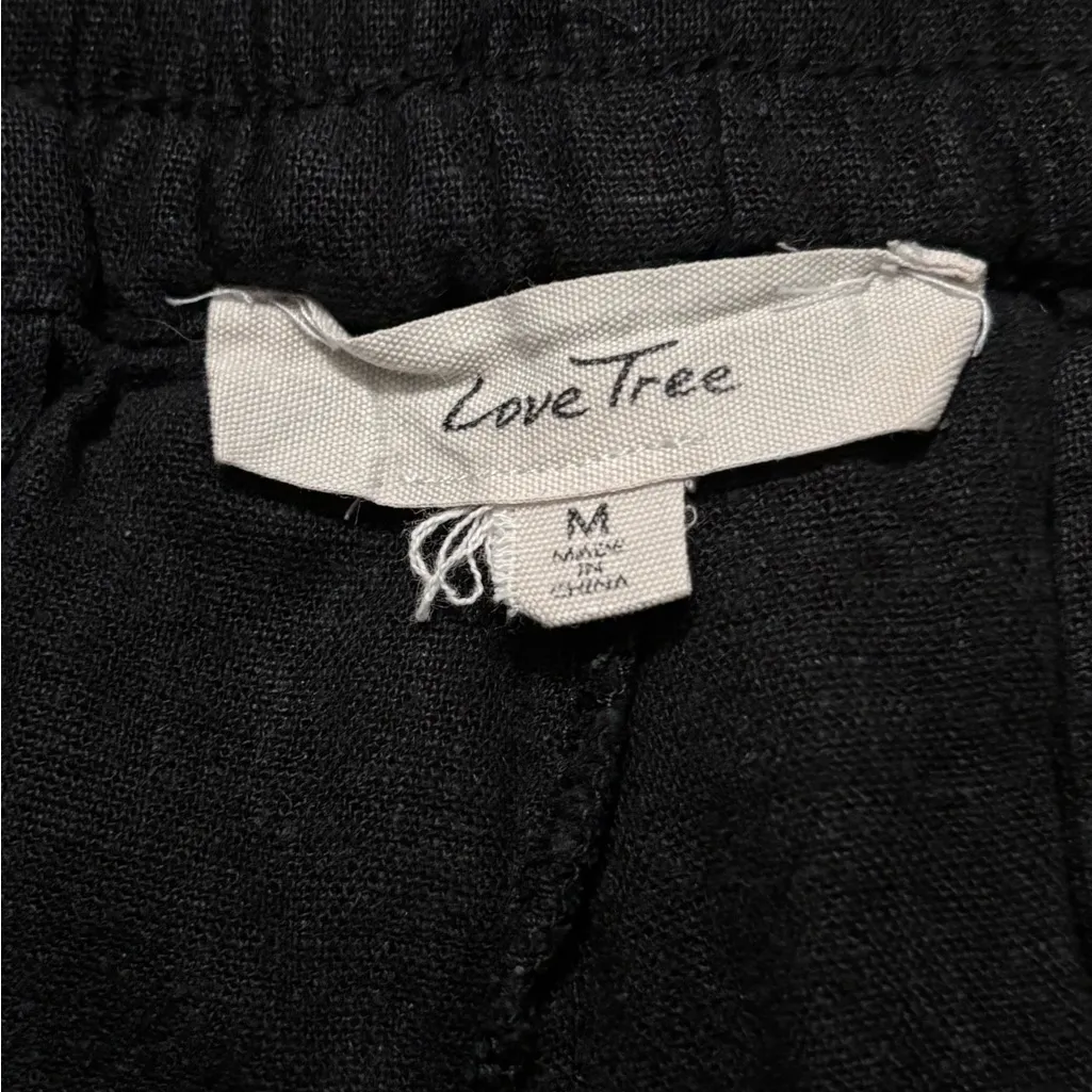 Love Tree  Black Drawstring Shorts Size M - Image 4