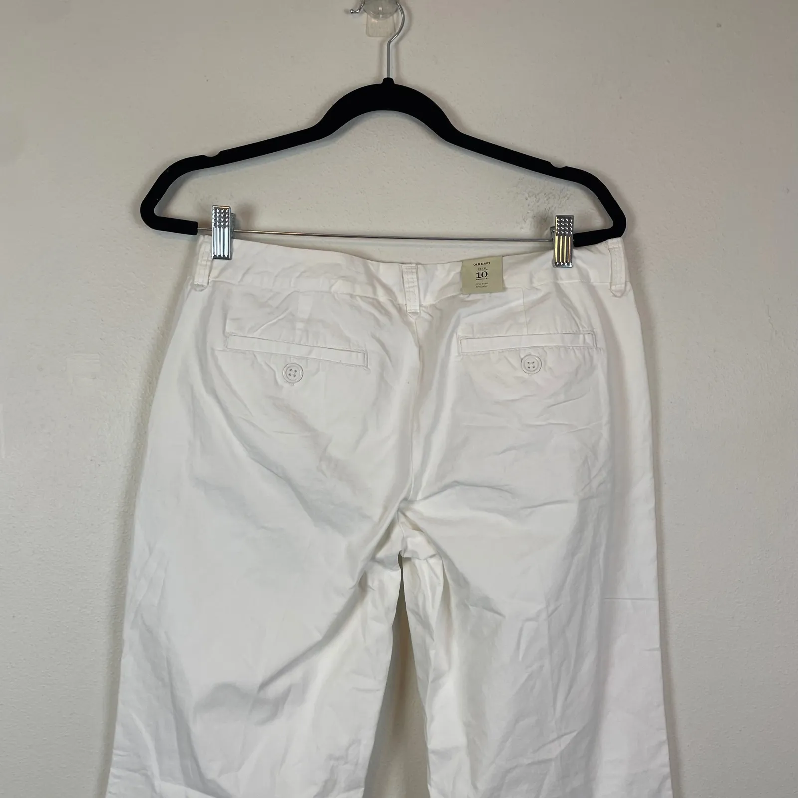 NWT Y2K Old Navy Women's White Bootcut Casual Pants Size 10 Low Rise Work Career - Image 6