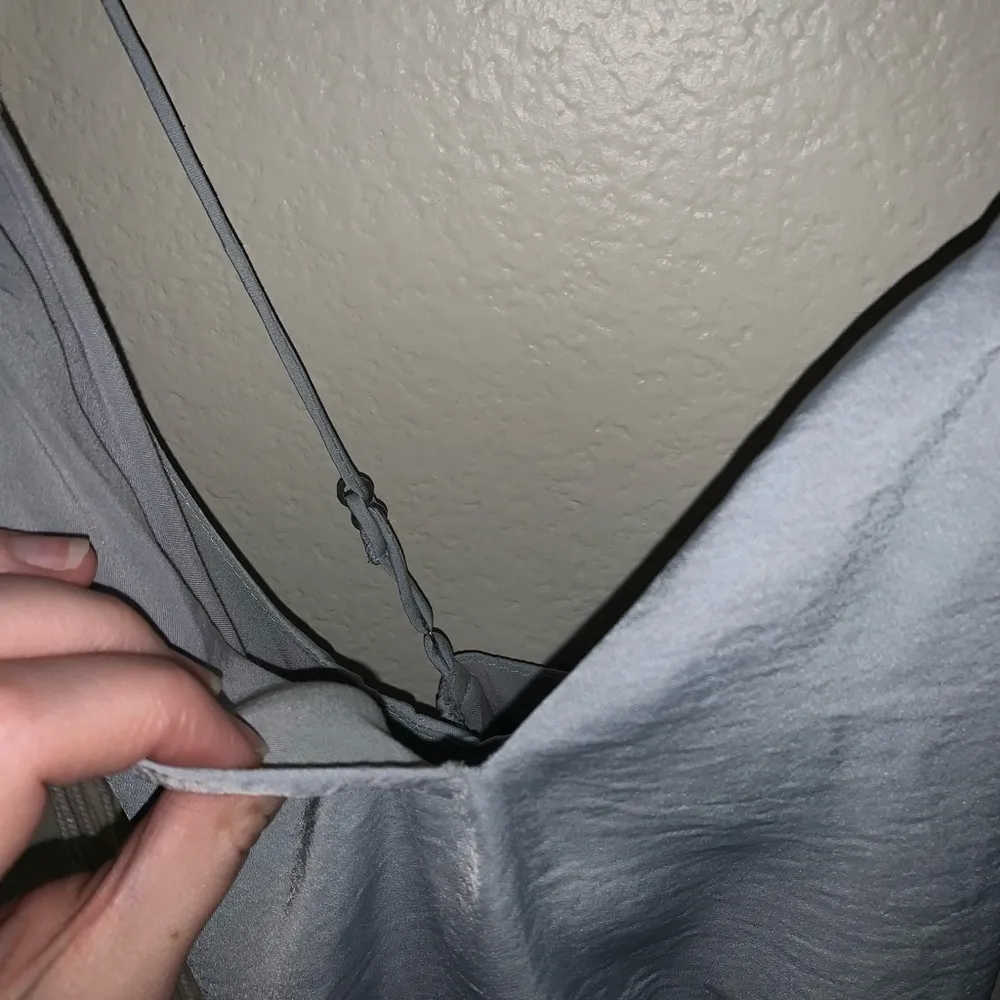 Alice & UO Urban Outfitters light sky blue satin open back short slip dress - Image 9