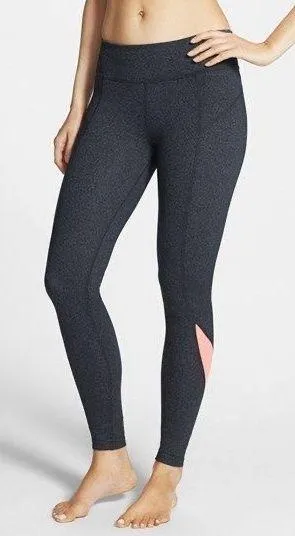 Elevate front seam long leggings in navy and lilac size S small - Image 3