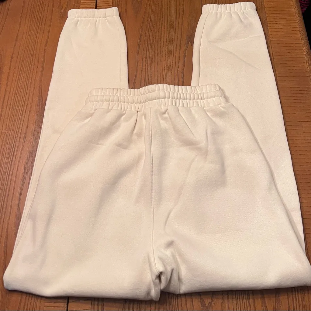 psundays Pickleball Court Sweats Sweat Pants Pockets in Ecru‎ Women’s Size Small Green - Image 11