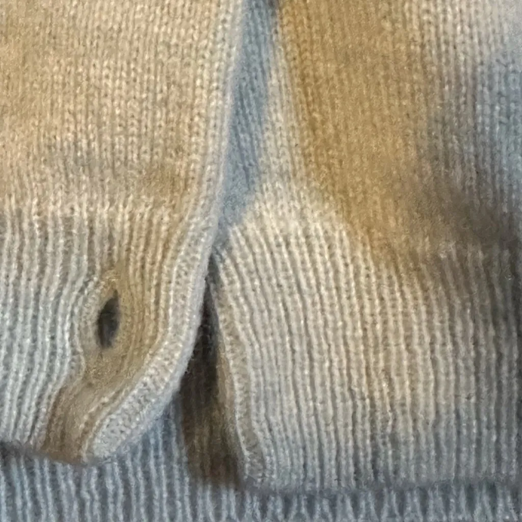 PURE Collection Blue Marble 100% Cashmere Crew Neck Sweater Small US6 UK12 Flaw Size 6 - Image 9