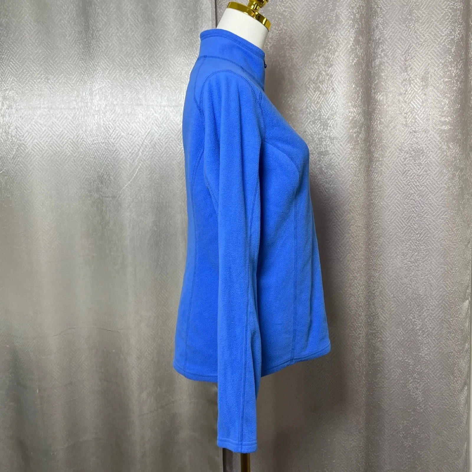 The North Face Womens Fleece Pullover Quarter Zip Blue Medium M - Image 4