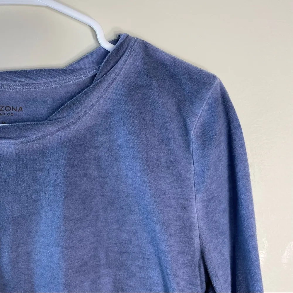 Arizona Jean Company indigo blue tiered long sleeved medium shirt casual top - Image 2