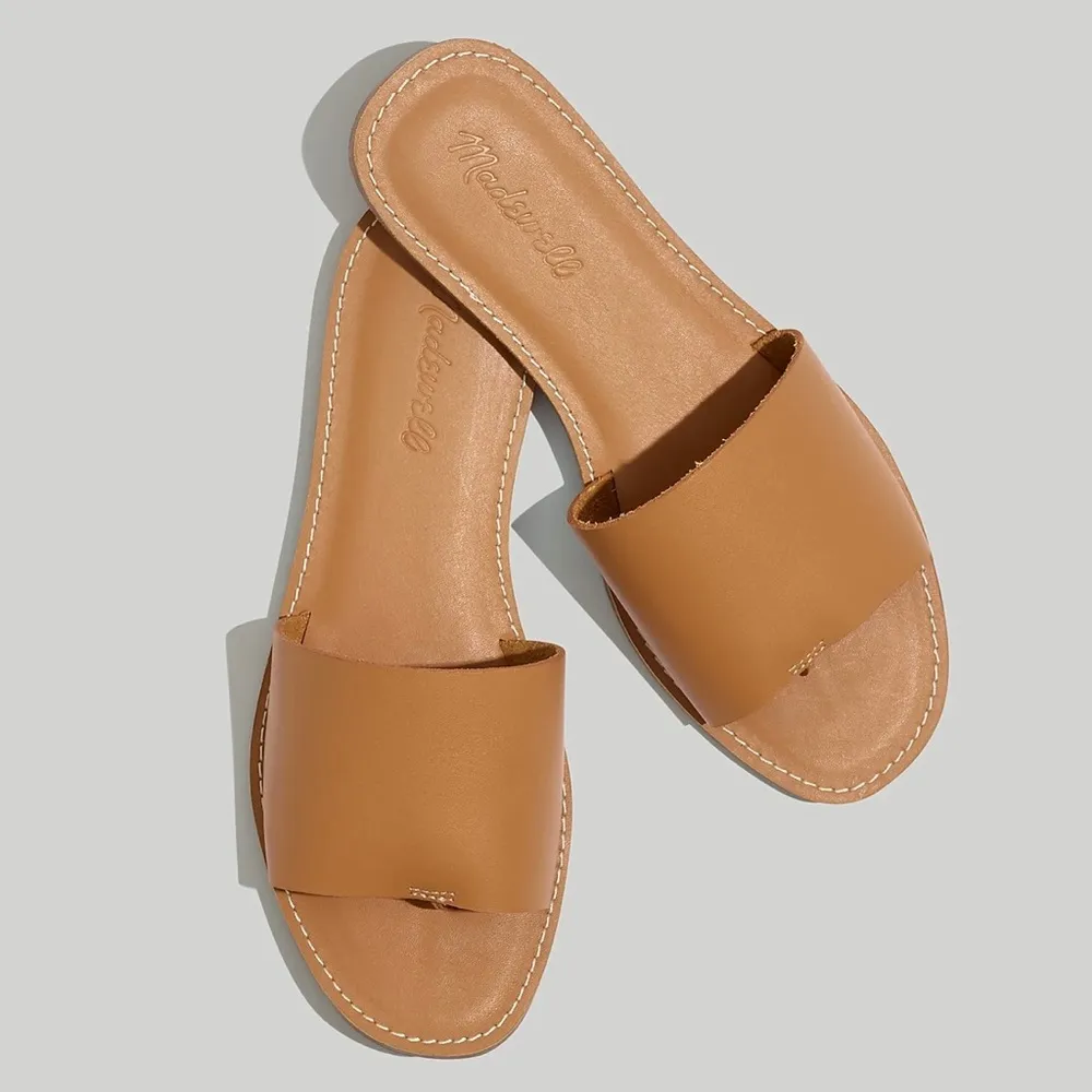 Madewell leather flats in saddle - Image 2