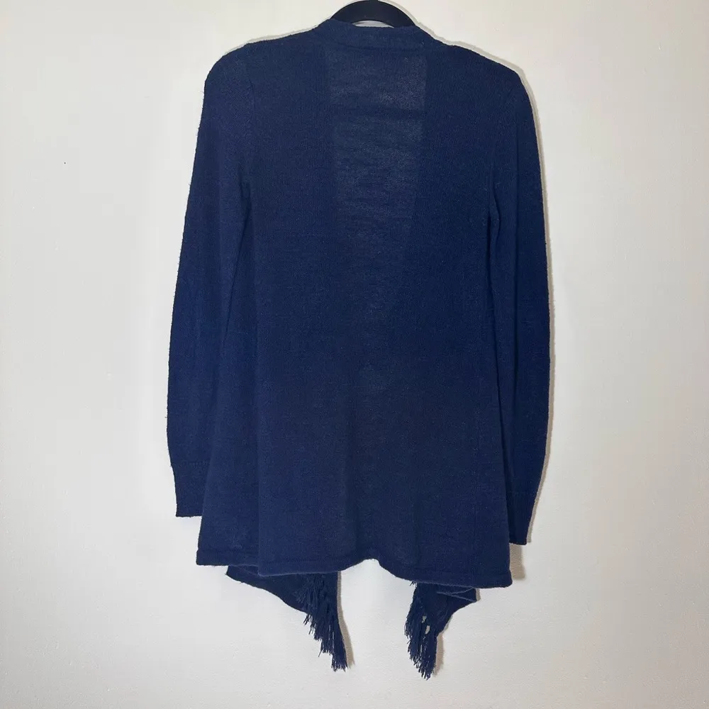 Lilly Pulitzer Lucita Fringe navy open front cardigan size XS - Image 4