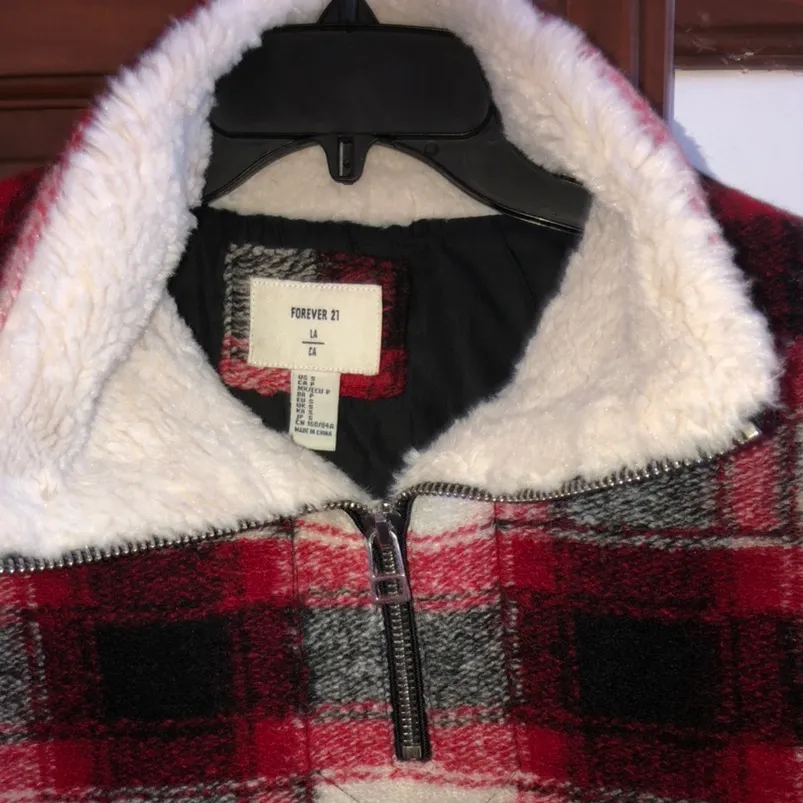 Plaid Half Zip Jacket Multiple - Image 4