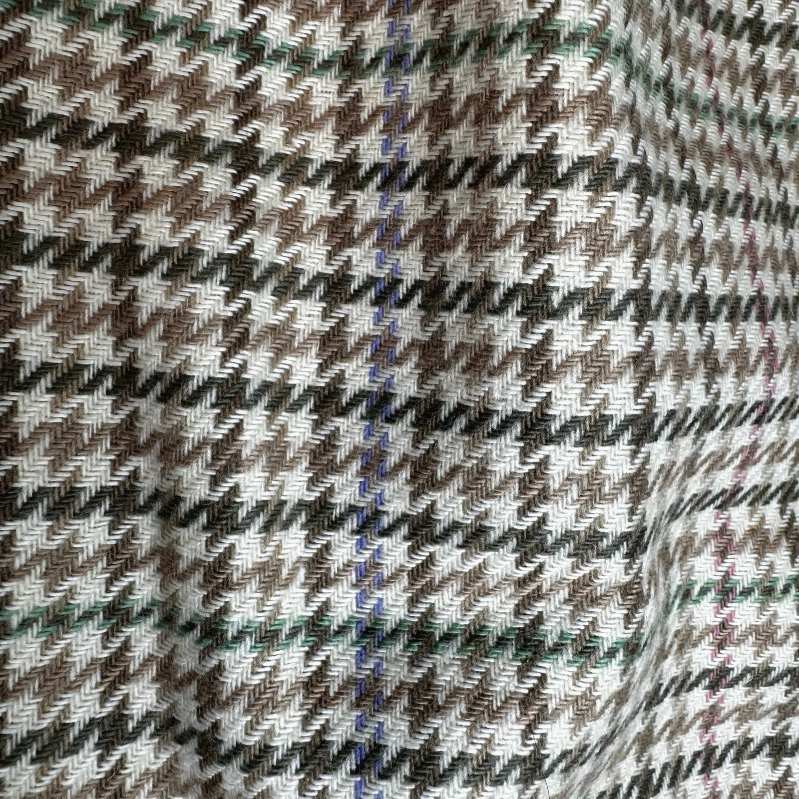 VTG J.G. Hook Houndstooth Wool Blazer Skirt Suit Size 12 Light Academia Tan - Image 14