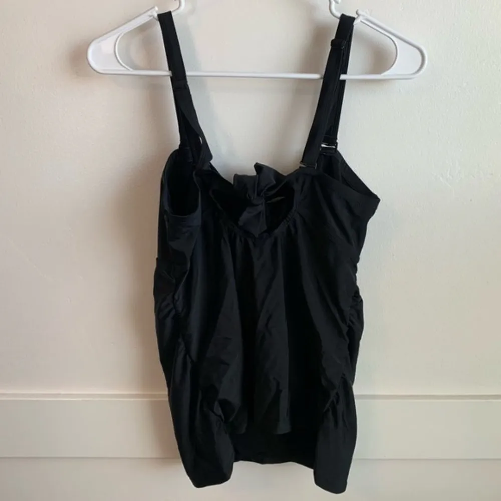 Torrid Black Ruffle Front Tankini Swimsuit - Image 2